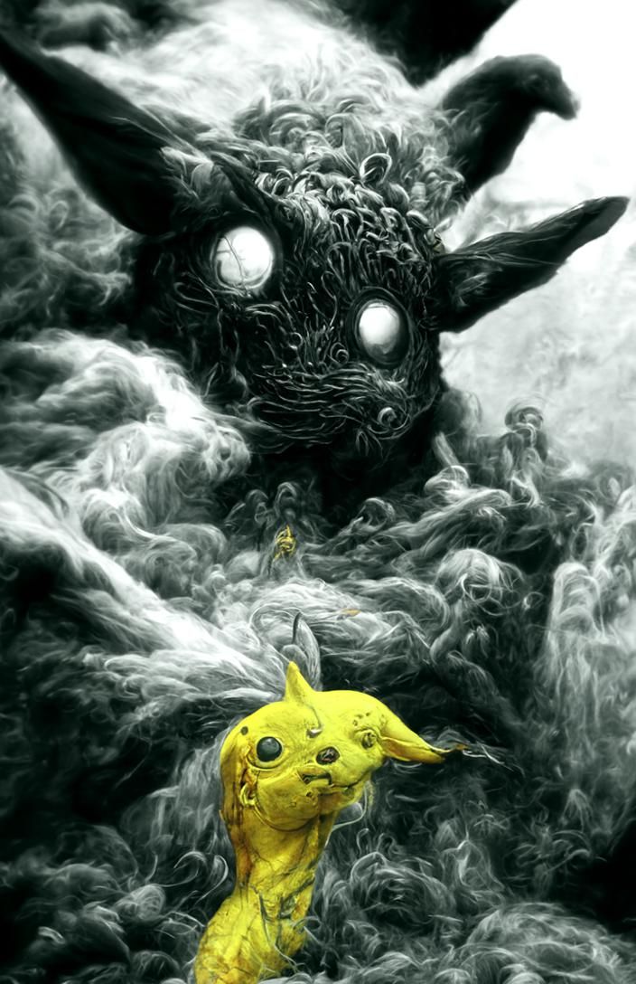 Pikachu Dreamcaster in Psychedelic Cel Shading