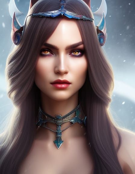 Beautiful Yellow Elf Portrait in Robot Jumpsuit