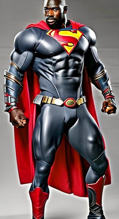 Idris Elba as Hypermuscular Cyberpunk Superman