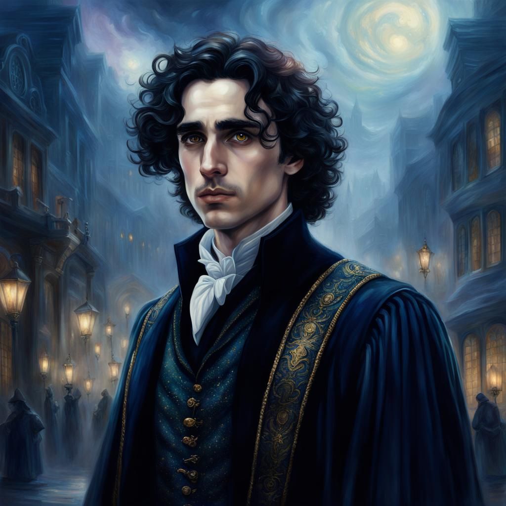 Ethereal Portrait of a Wizard in Death Eater Uniform