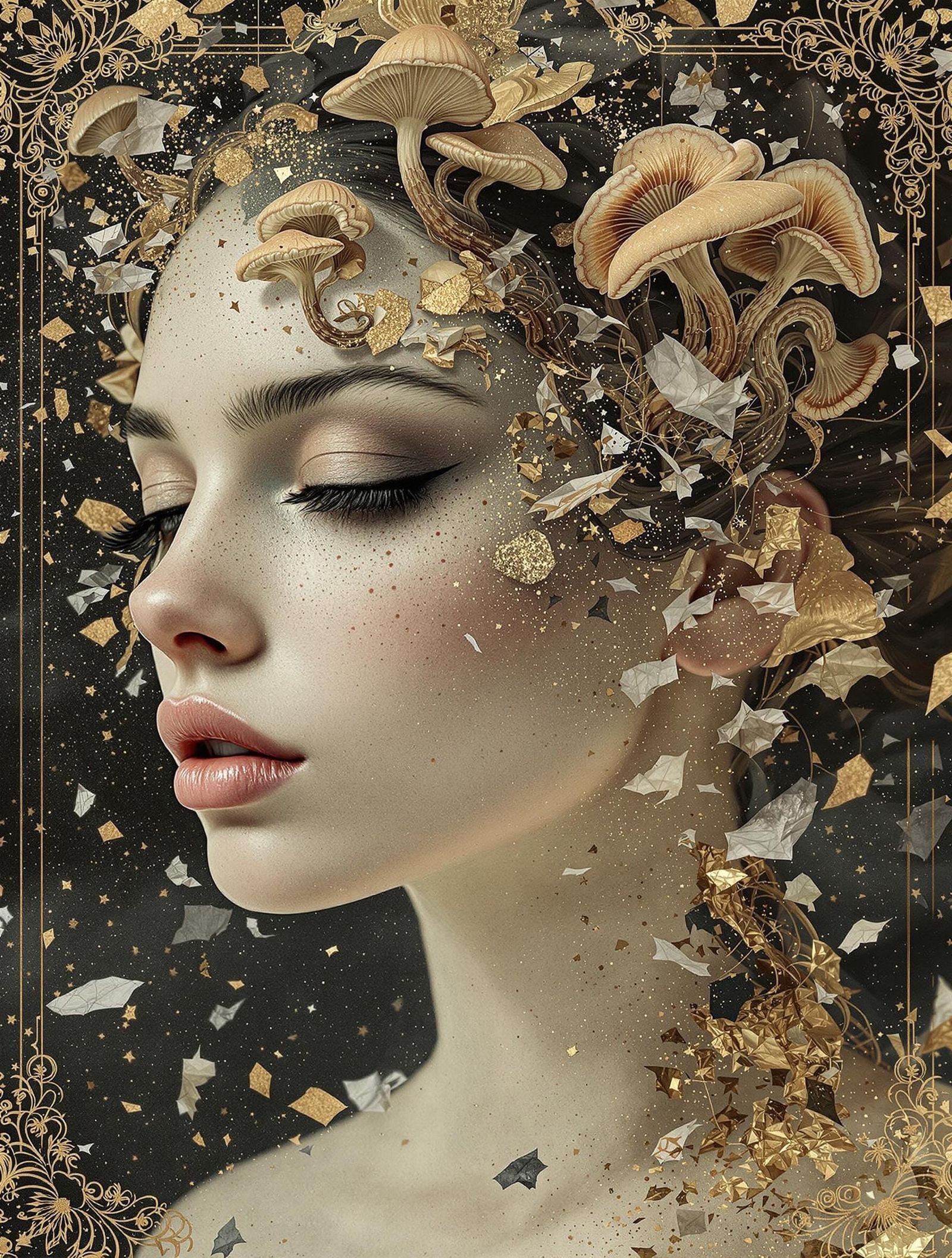 Dreamlike Goddess in Cosmic Desert