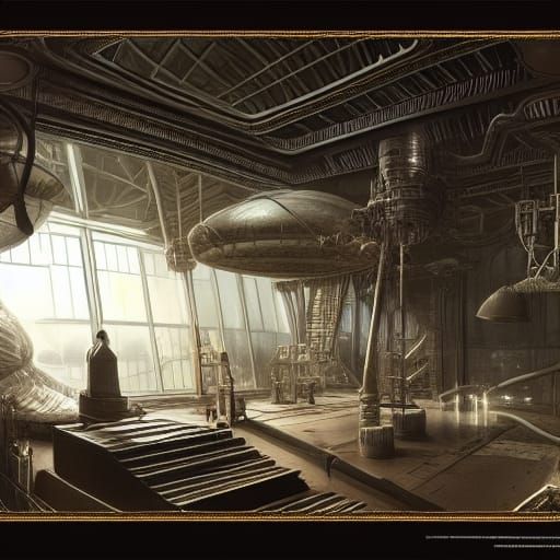 Futuristic Scientific Laboratory: Digital Matte Painting