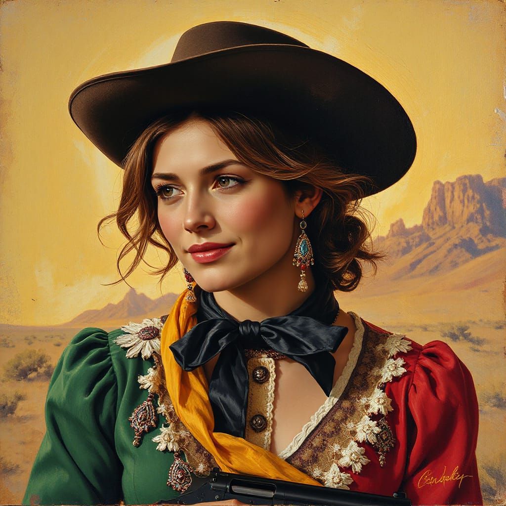 Big Nose Kate in Colorful Graffiti Art Style