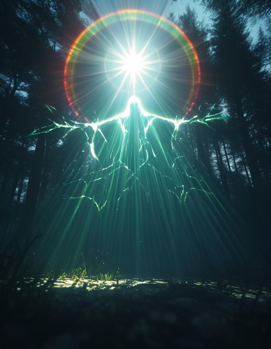 Gothic Demon of Hatred in Dark Woods