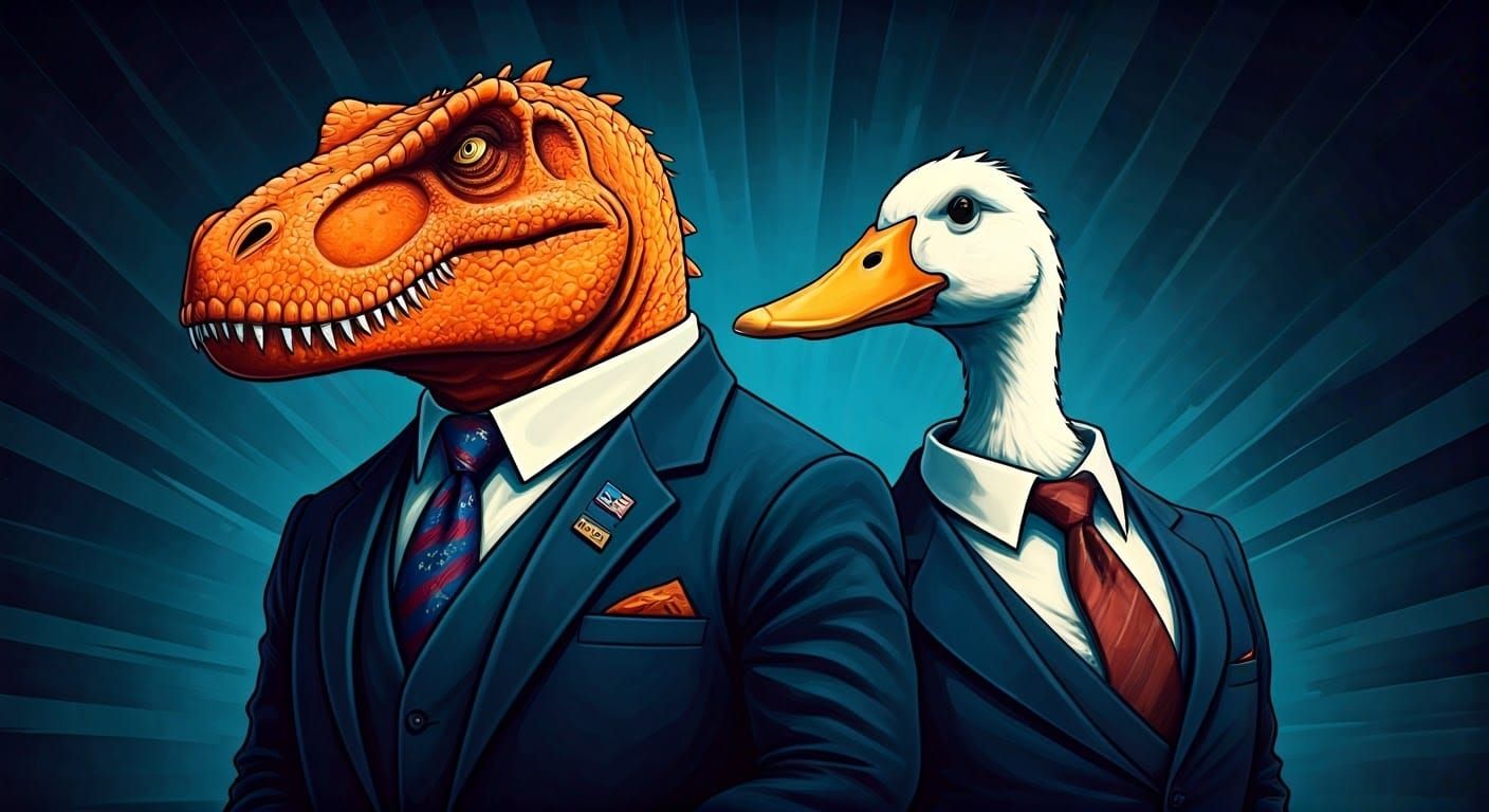 Vibrant Political Cartoon: SpiceRex/SpiceDuck 2024