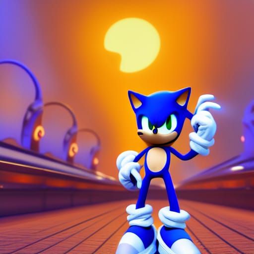 Sonic the Hedgehog: 3D Digital Art