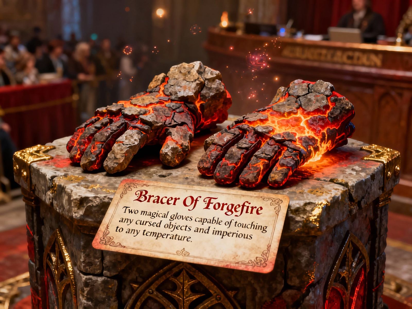 Bracer Of Forgefire: Lava Gloves on Auction Block