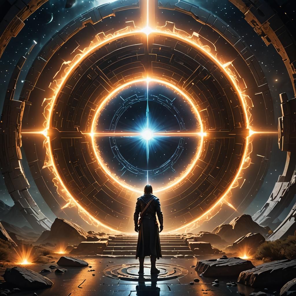 Mystic Stargate Vortex with Lens Flares