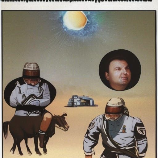 Surreal Symbolic Landscape Inspired by Giotto di Bondone