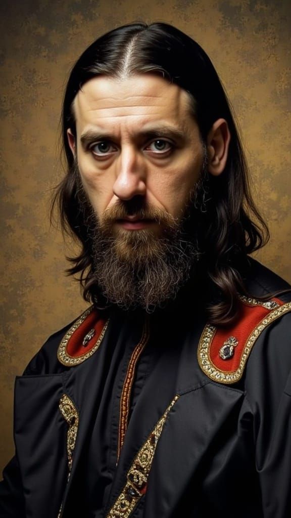 Mysterious Rasputin Figure in a Fusion of Eastern and Gothic...