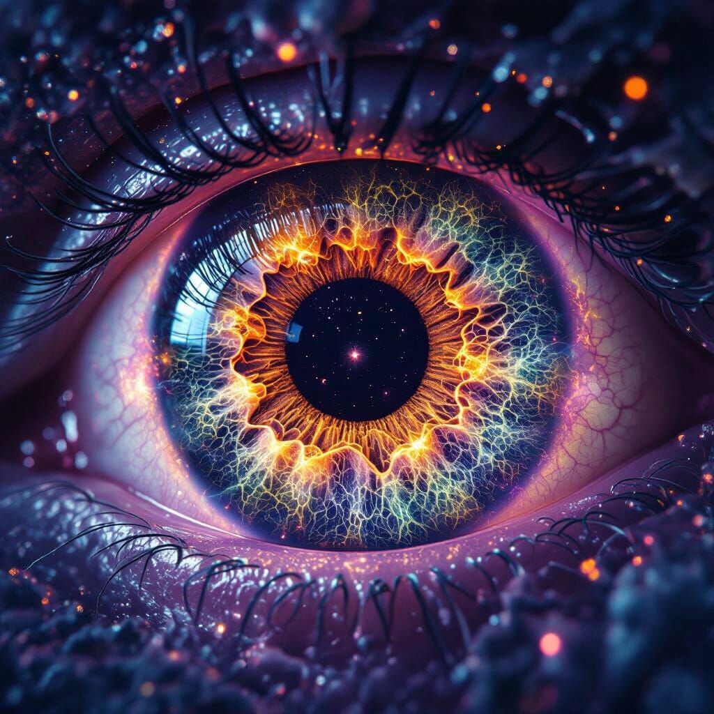 Microscopic Eye Reflecting Starspace Galaxy