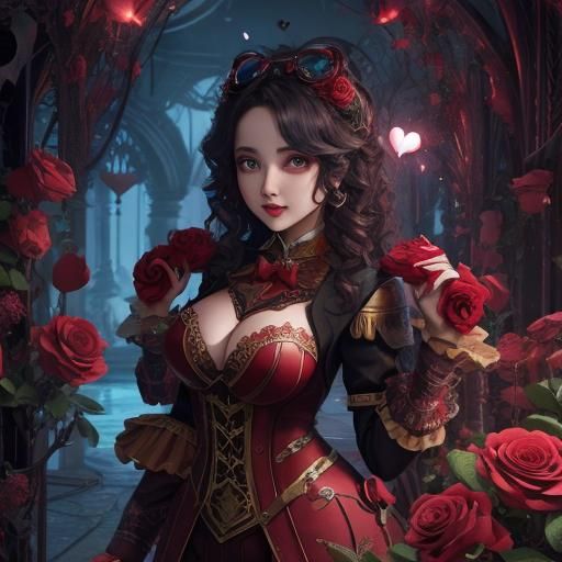 Intricate 3D Quilled Valentine Heart in 64k