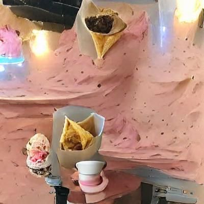 Coffee Shop Nachos and Strawberry Ice Cream