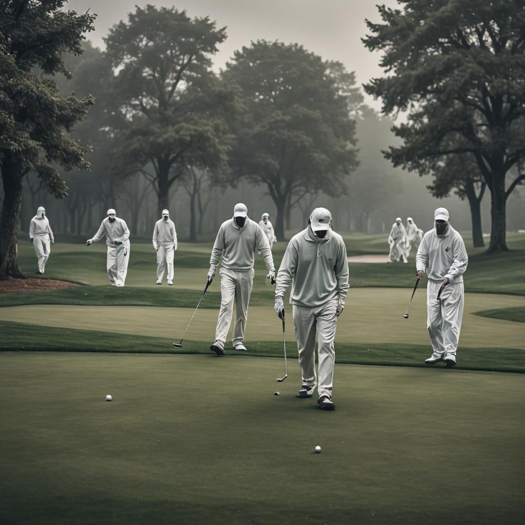 Ghosts Play Golf in Hyperrealistic Style
