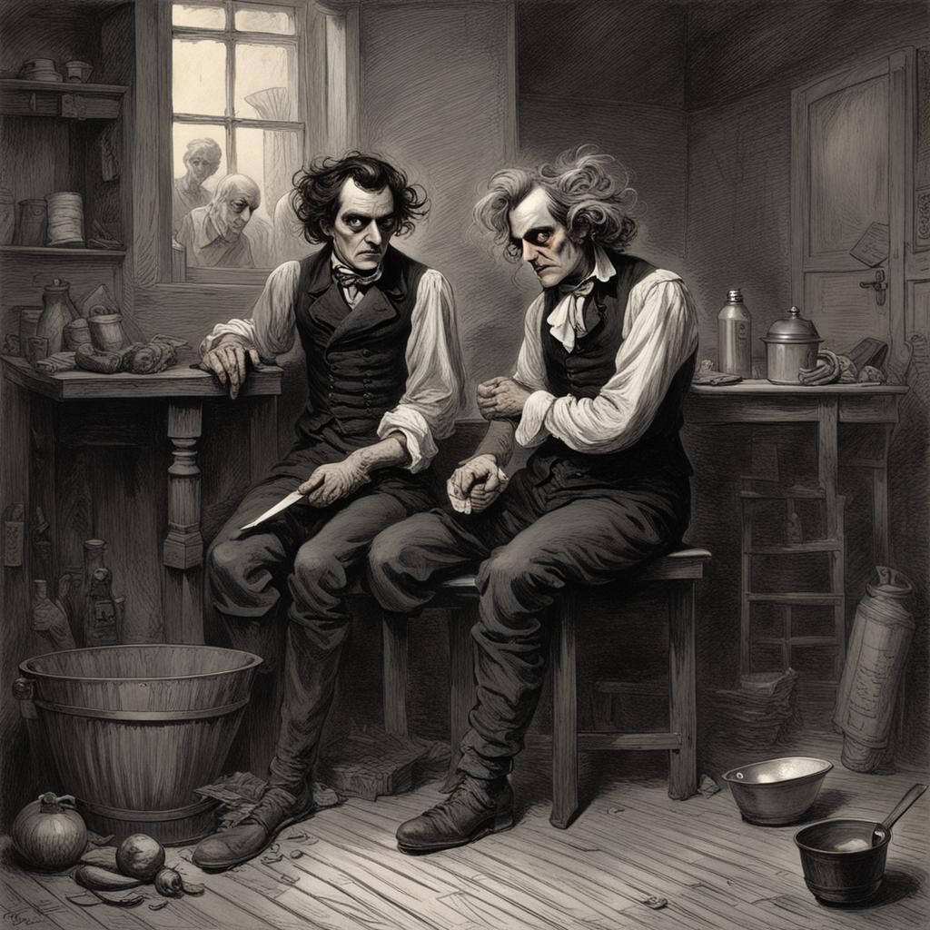 Sweeney Todd: A Dark Engraving of Terror