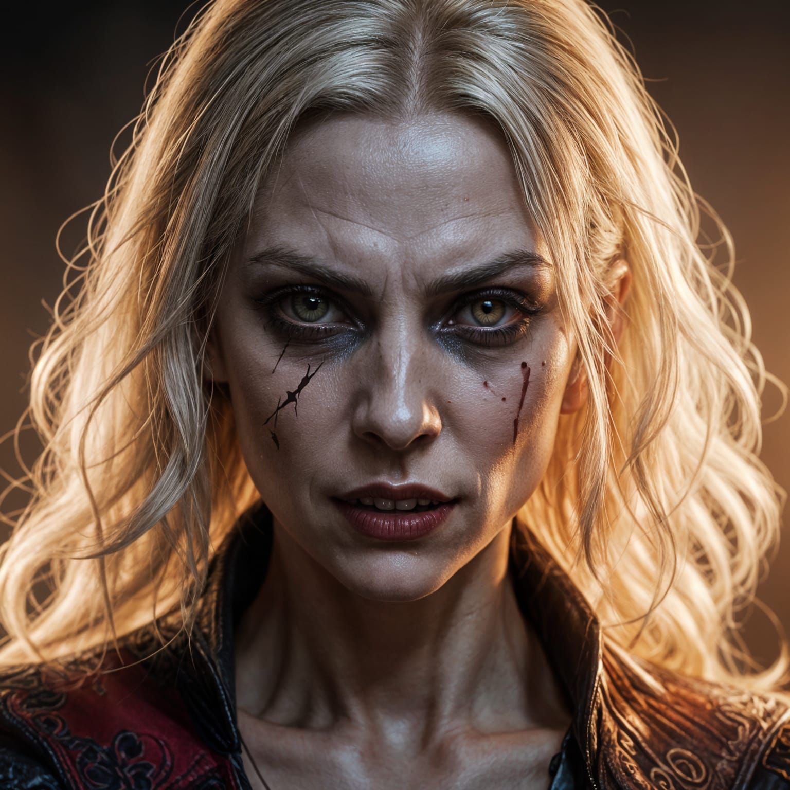 Ethereal Vampire Portrait in Dark, Hyperdetailed Style