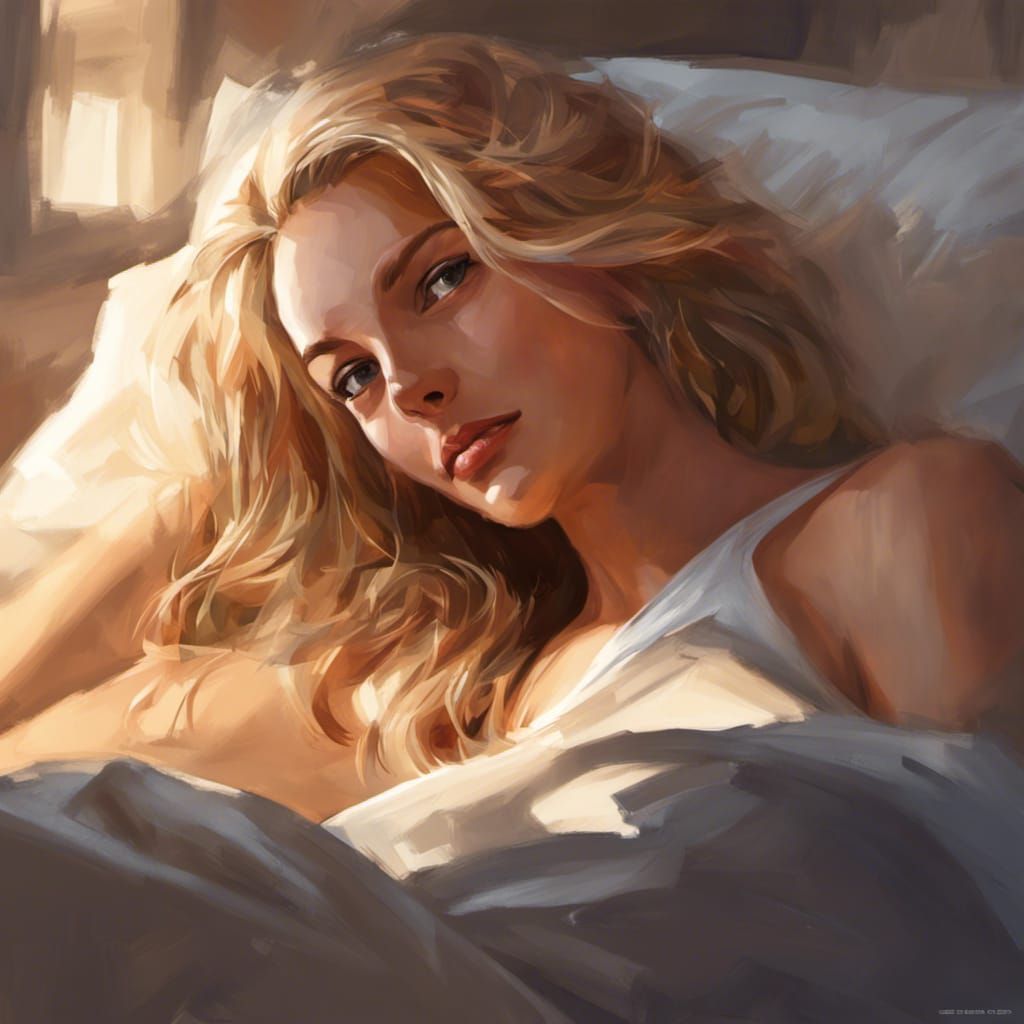 Dreamy Morning: Portrait of a Woman Waking Up