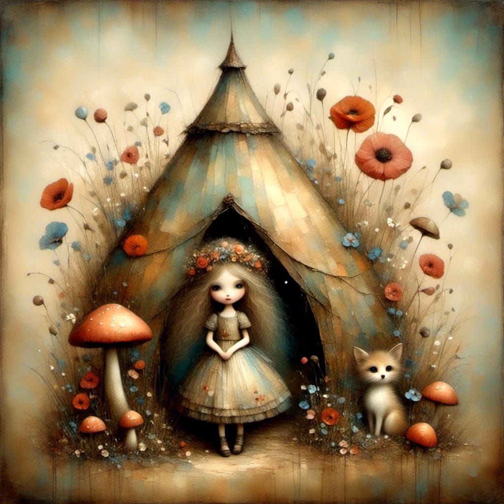 Enchanting Garden Tent with Wildflowers