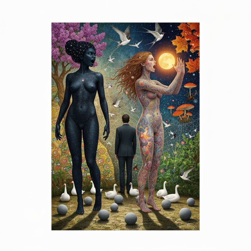 Cosmic Goddesses in Dramatic Celestial Battle