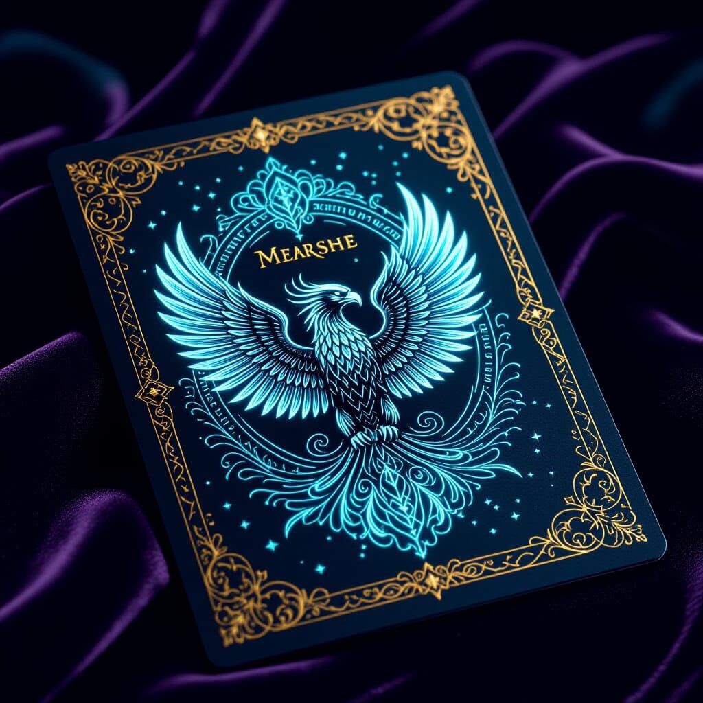 Ethereal Fantasy Club Membership Card with Obsidian Griffin