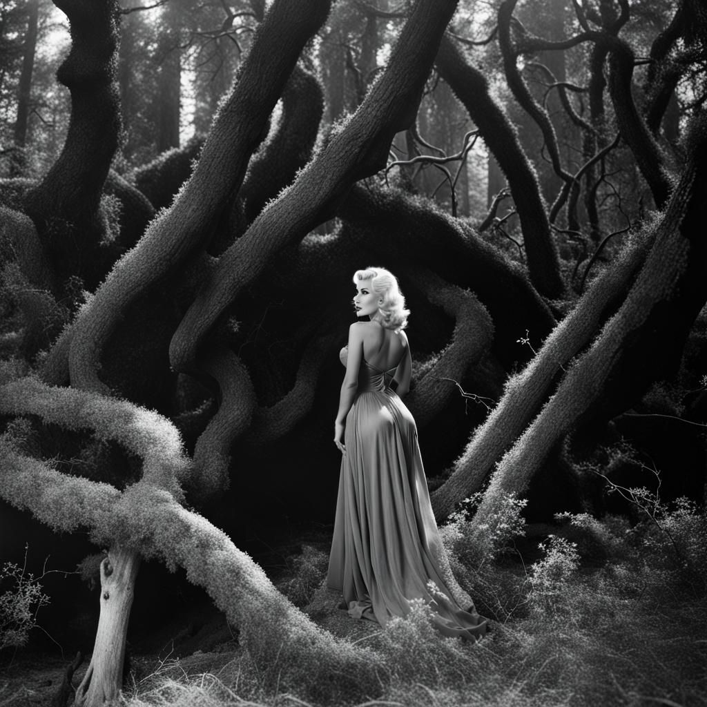 Eldritch Forest in Vintage Photography Style