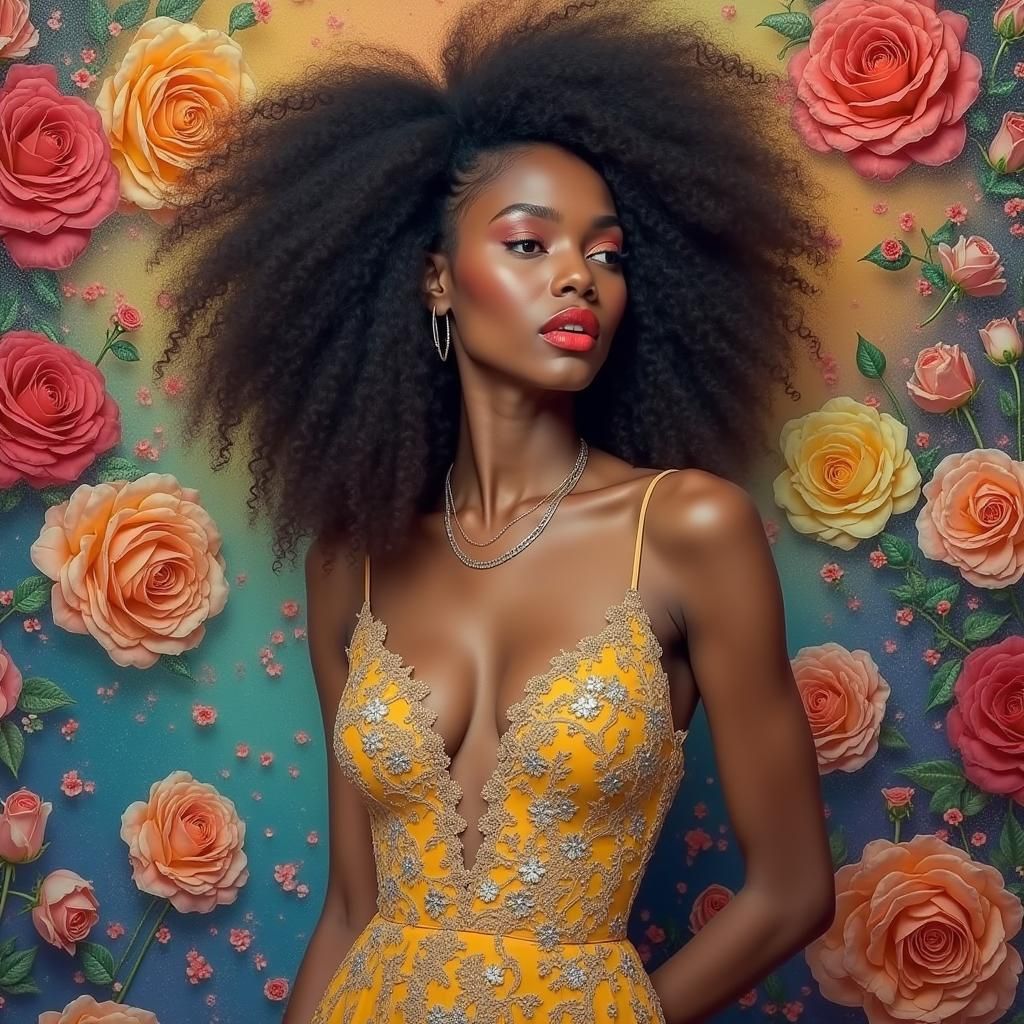 Woman in Roses, Psychedelic Opulence