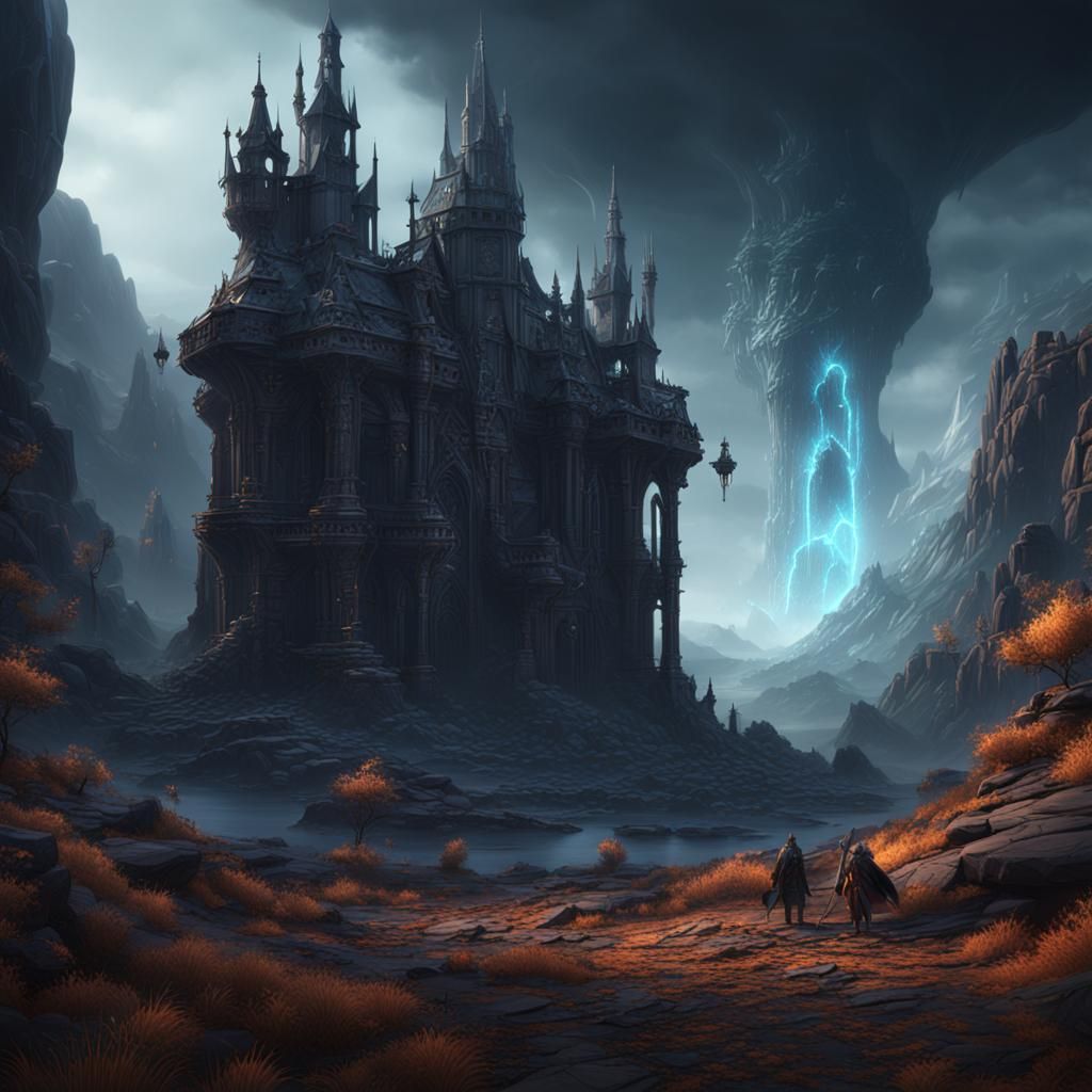 Detailed Black Void Matte Painting