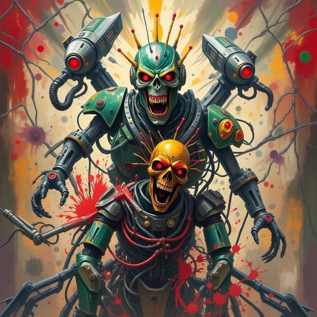 Cyberpunk Zombies in a Futuristic Winter Wonderland