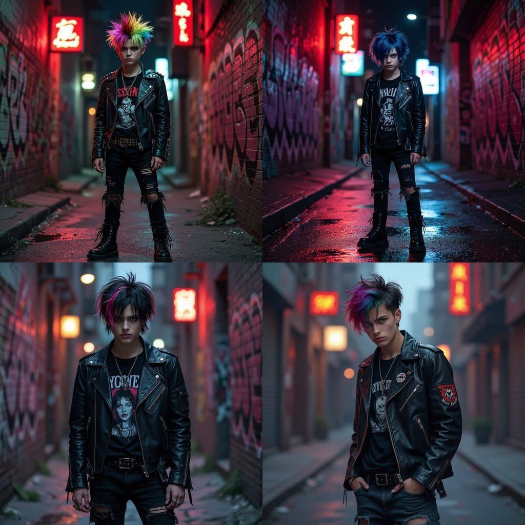 Teen Man Enid Sinclair in Punk Style