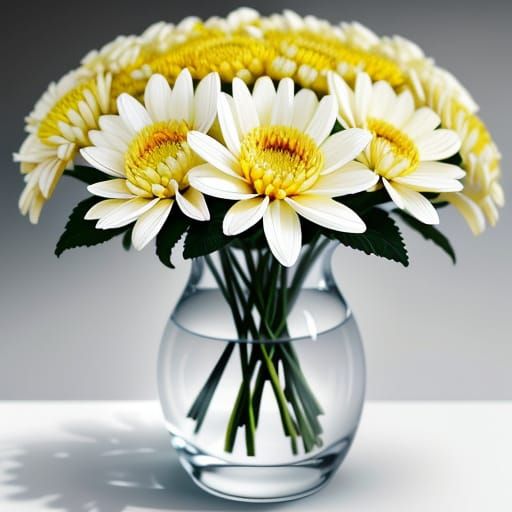 Macro Photo of White Chrysanthemum in Golden Light