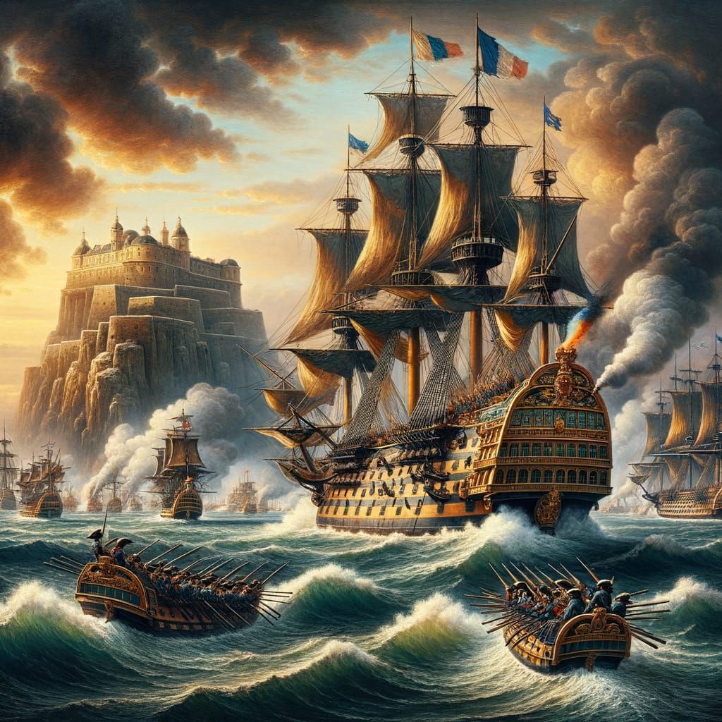 French Royal Fleet's Baroque Naval Siege