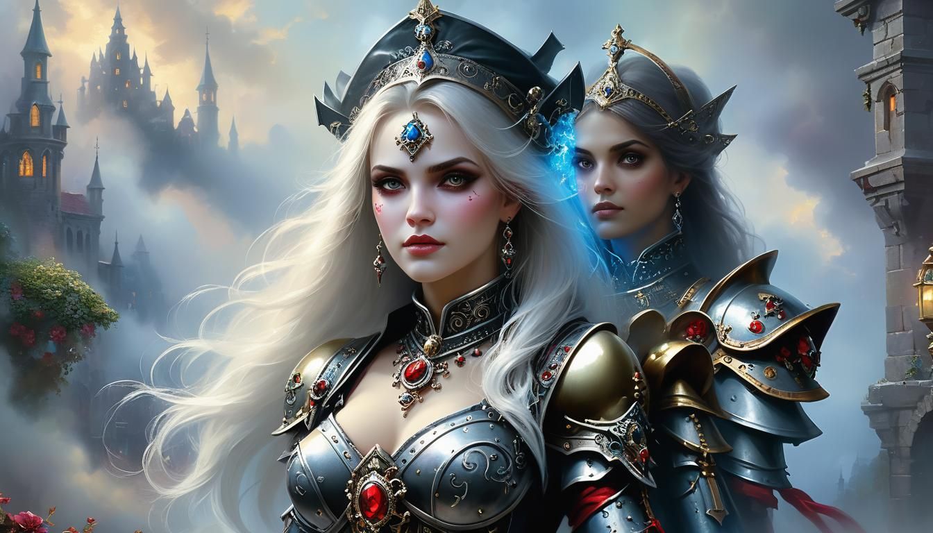 Ethereal Adepta Sororitas Portrait in Fantasy Style