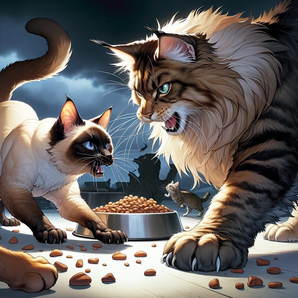 Epic Feline Rivalry: Siamese vs Maine Coon