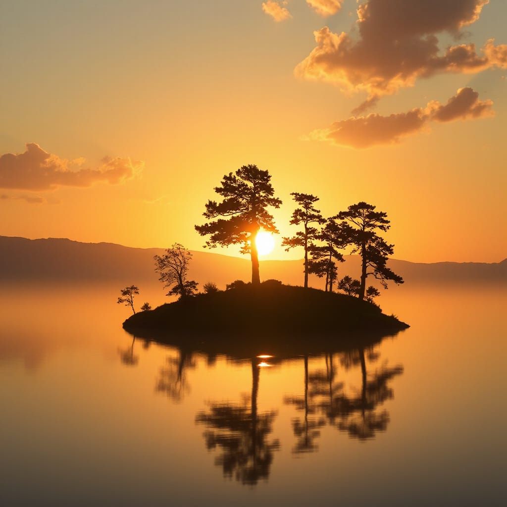 Island Paradise in Morning Light