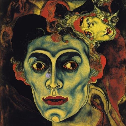 Vampire Lord in the Darkness: A Symbolic Portrait