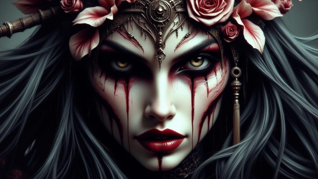 Romantic Goth Beauty in Enchanted Horror