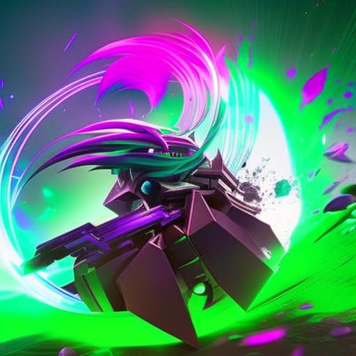 Splash art glitchcore