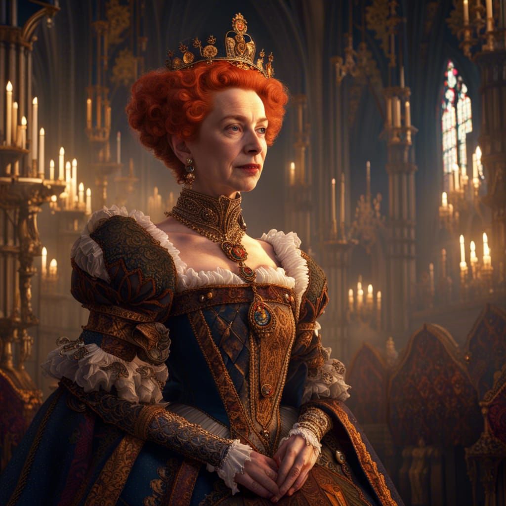 Queen Elizabeth I: Detailed Matte Painting