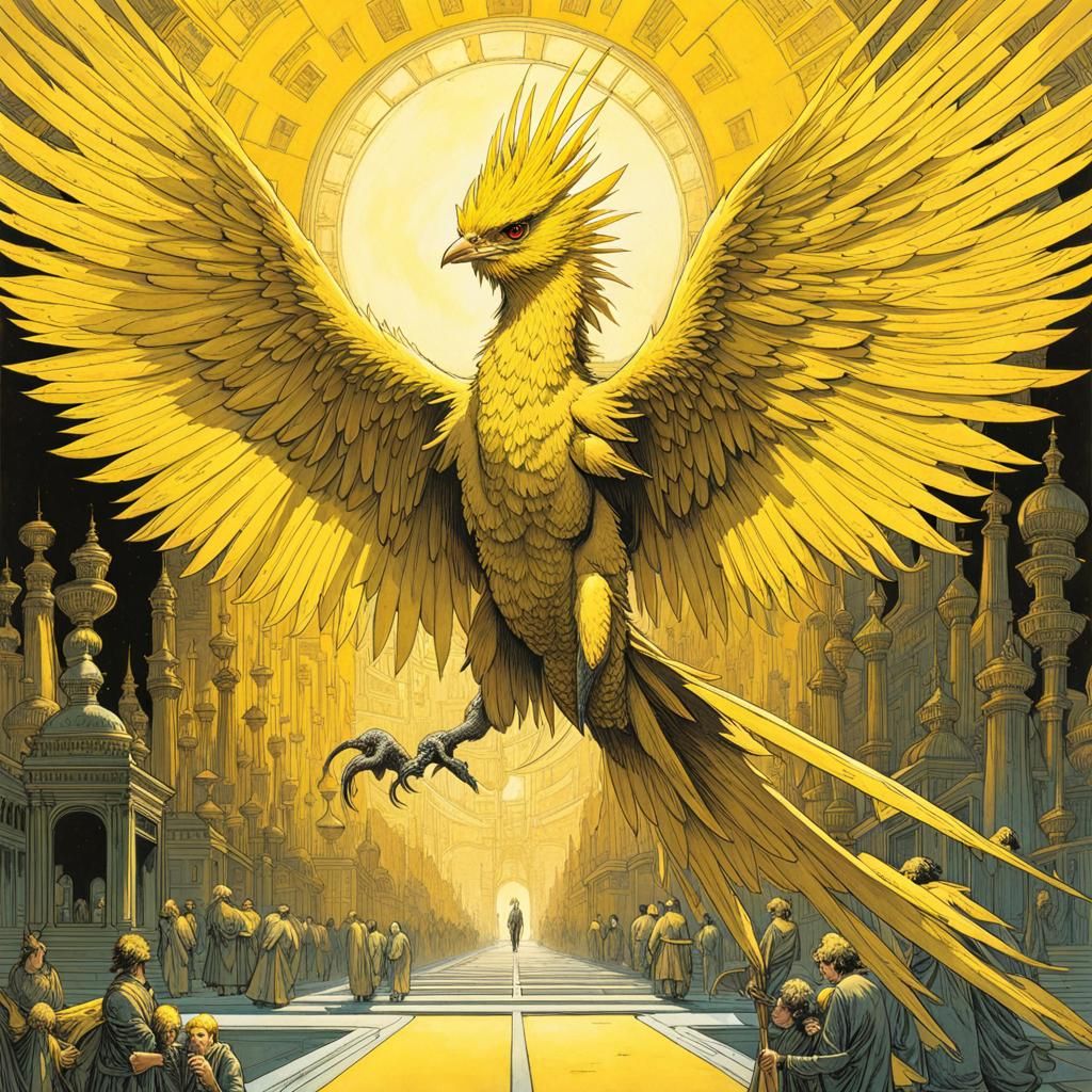 Zapdos Pulp Illustration in Vintage Style