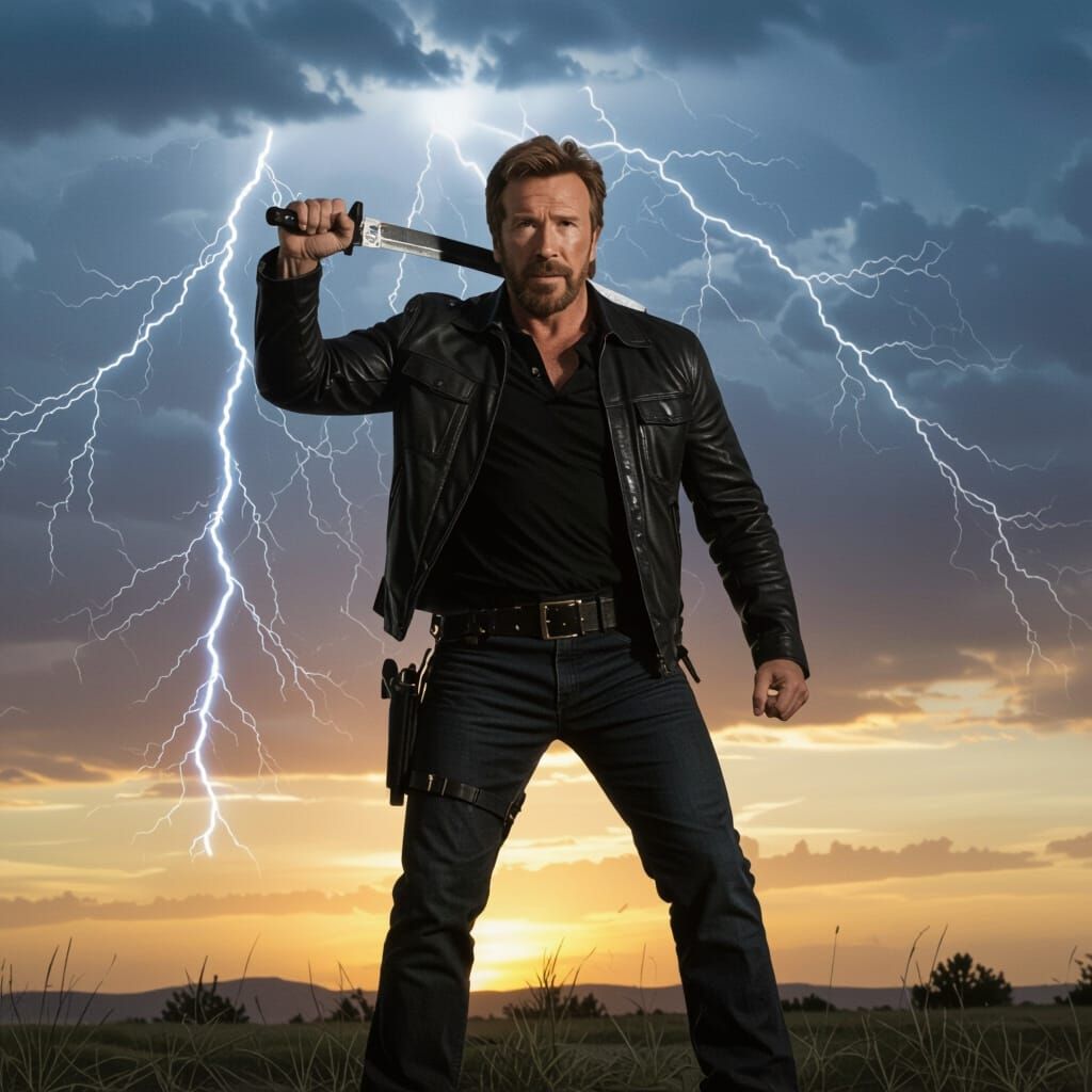 Man Stops Storm with Windbreaker in Hollywood Realism