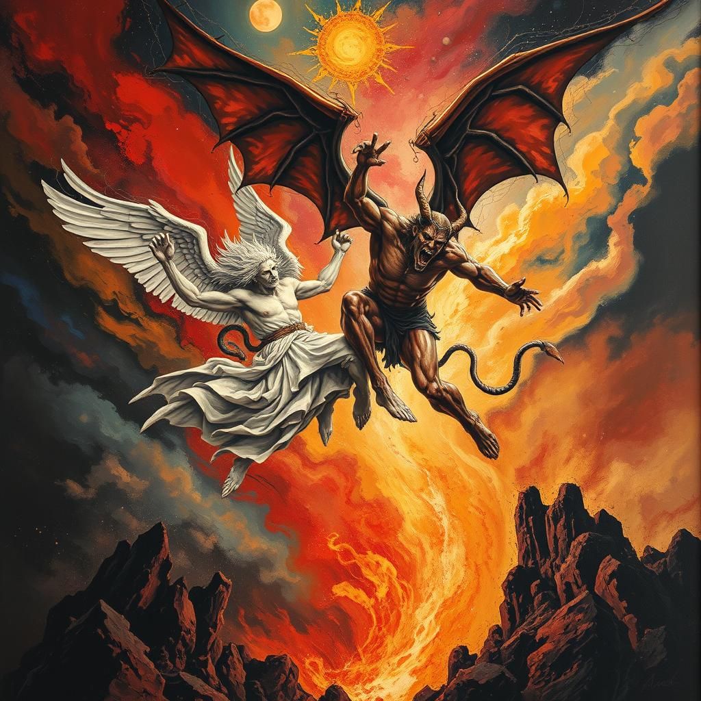 God and Satan's Fall: A Cosmic Battle
