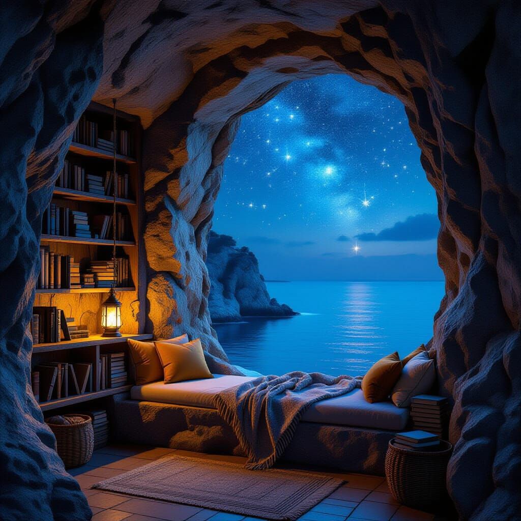 Starlit Sea Reading Alcove: Cozy Architecture