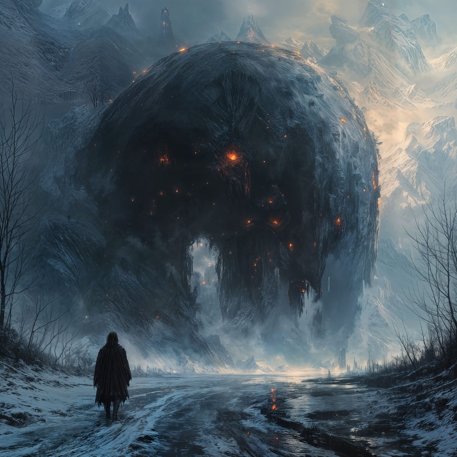 Sinister Cold Landscape Inspired by Black Metal