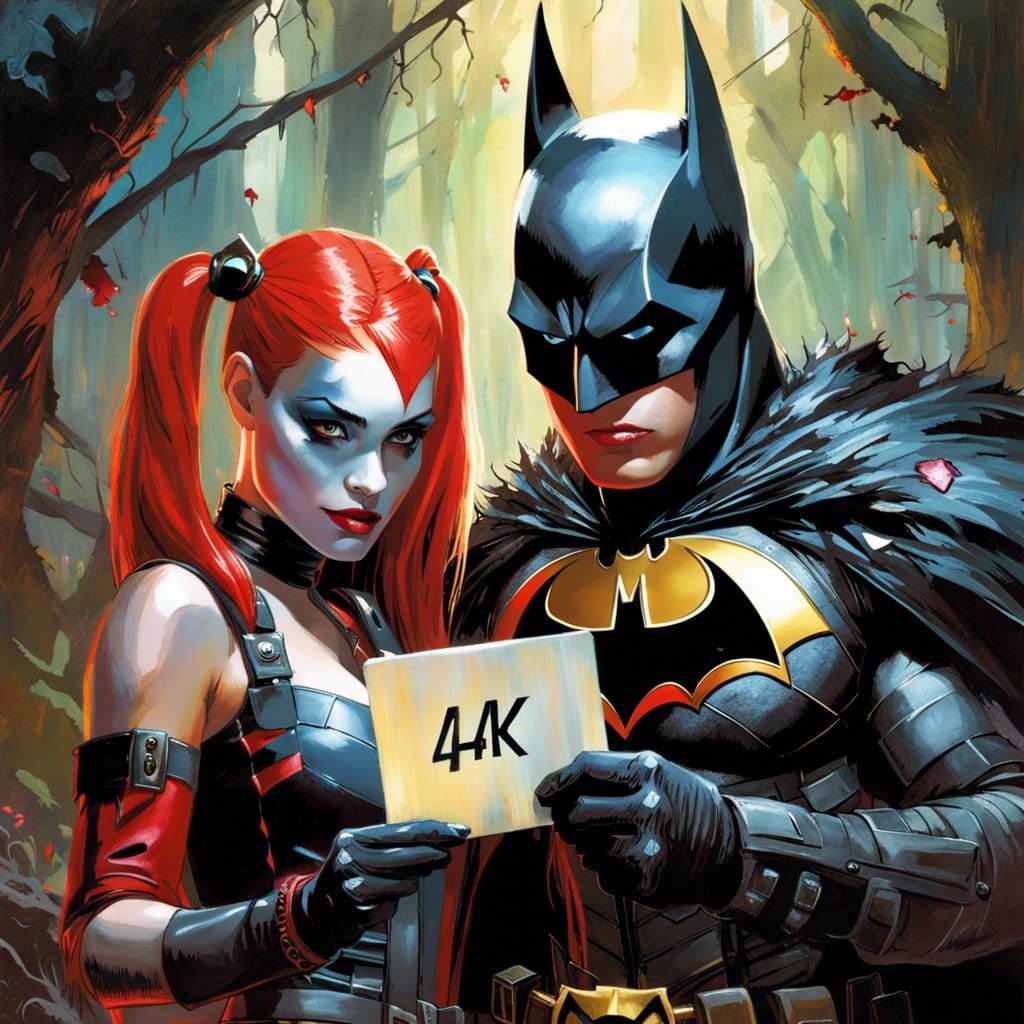 Batman and Harley Quinn Celebrate 4K