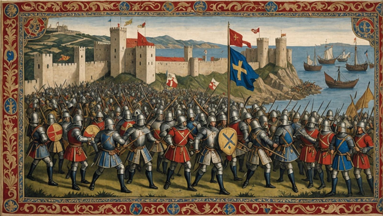 Conquest of Ceuta as a Flemish Tapestry