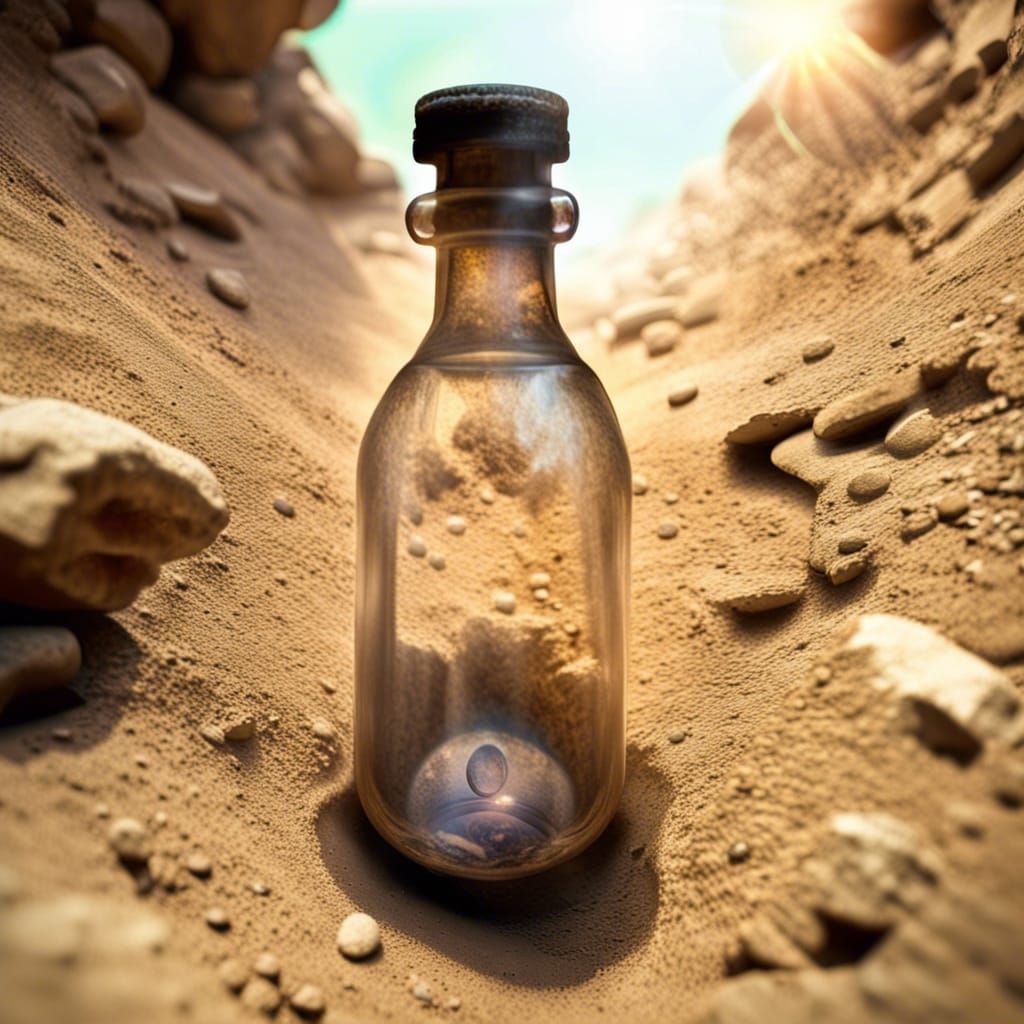 Ancient Glass Bottle Found at Archeological Dig Site