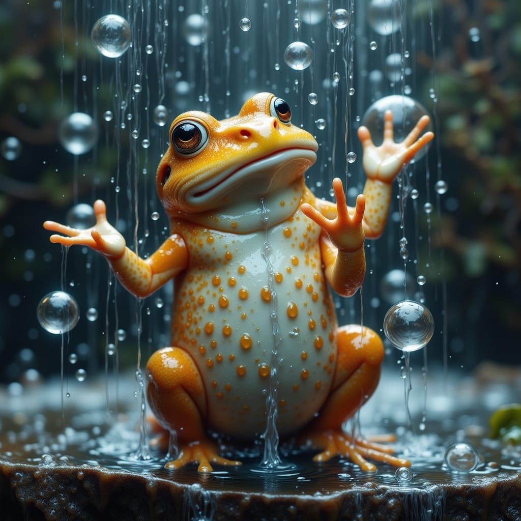 Frog Serenade: An Airbrushed Shower Scene