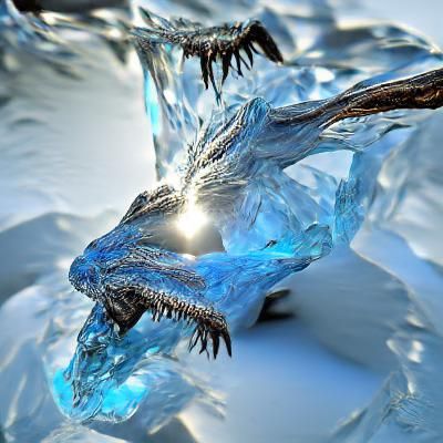 Icy Breath of a Crystalline Dragon