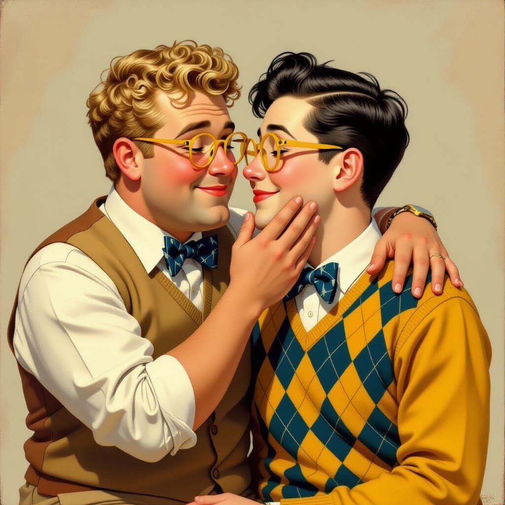 Intimate Friends: A Nostalgic Rockwell-esque Moment