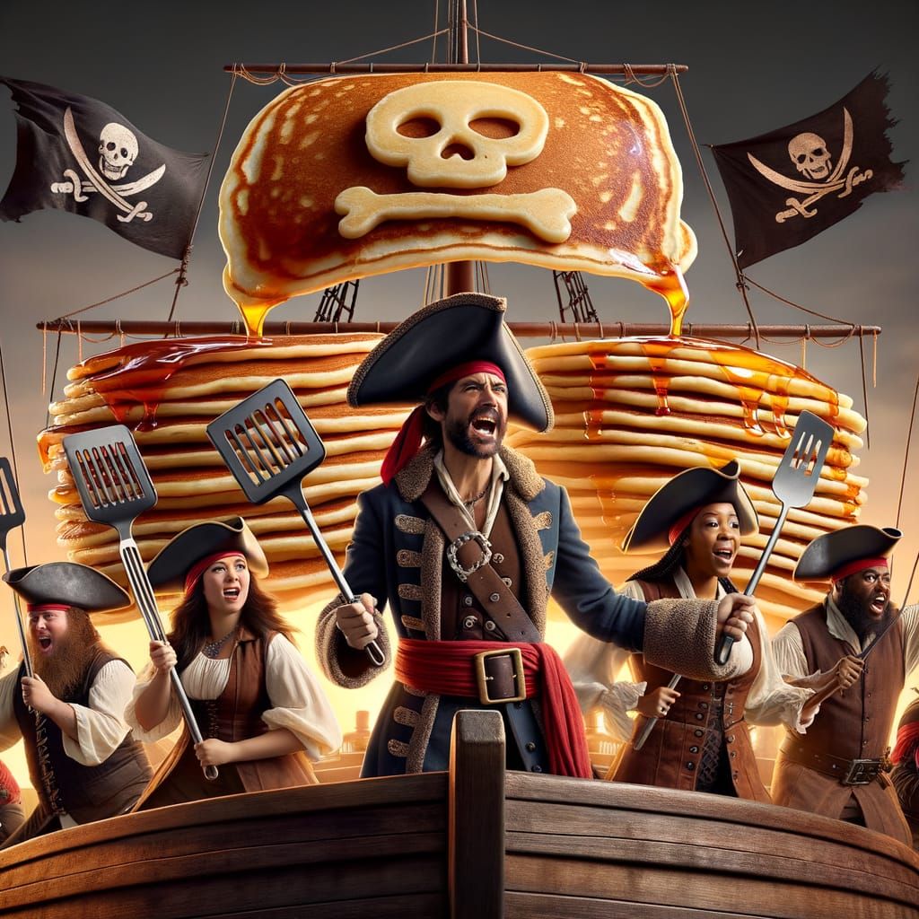 Pancake Pirates in a Syrup Sea Battle